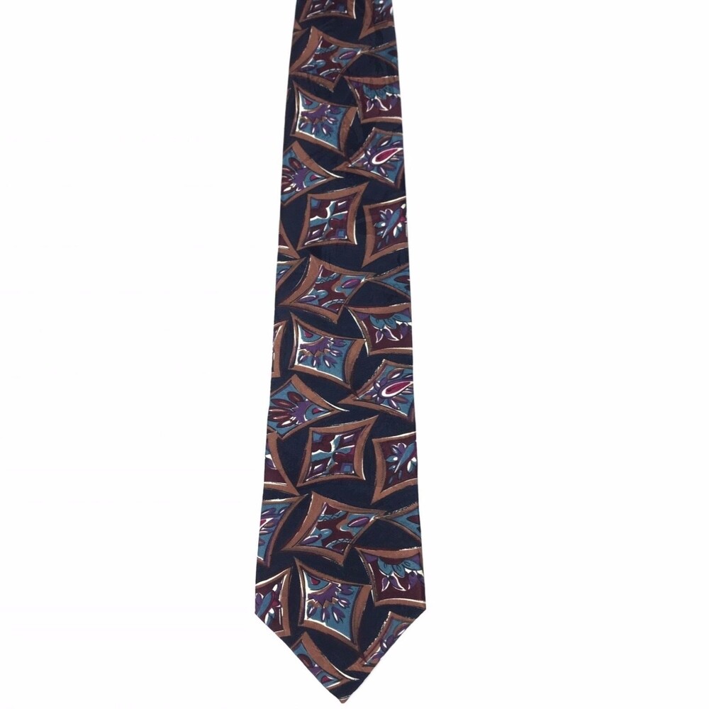 Zianetti Italian Silk Collection Tie Men's Vintage Necktie 57" Classic Length - Picture 4 of 9